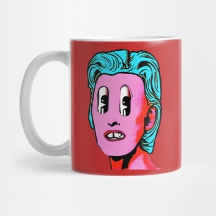 Horrible Retro Pop Art 2 | Alternate Universe Surreal LSD Design | Pink Face Mug